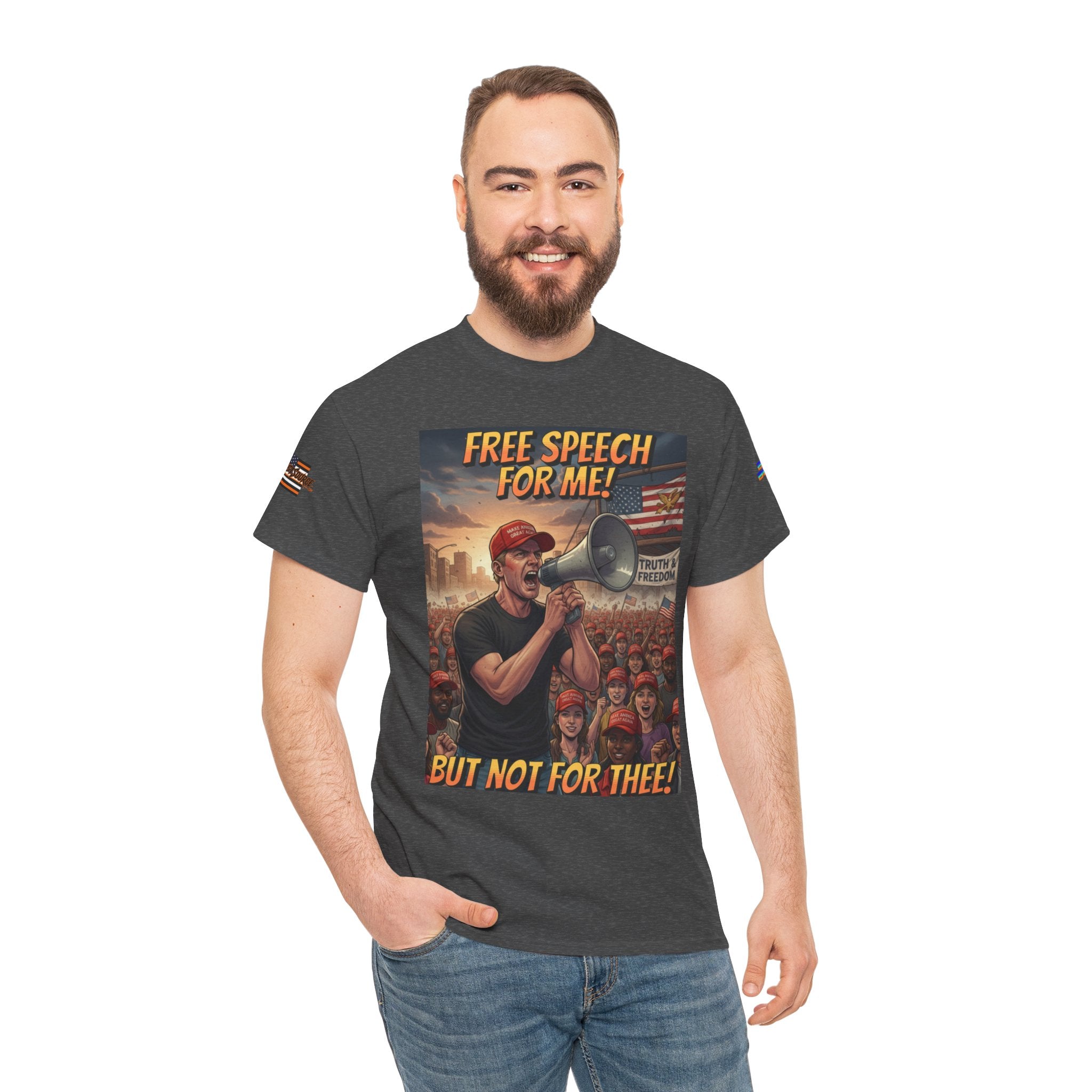Free Speech for Me, but Not for Thee Unisex Heavy Cotton Gildan Tee, Casual Wear, Gift for Activists, Comfortable Protest Wear