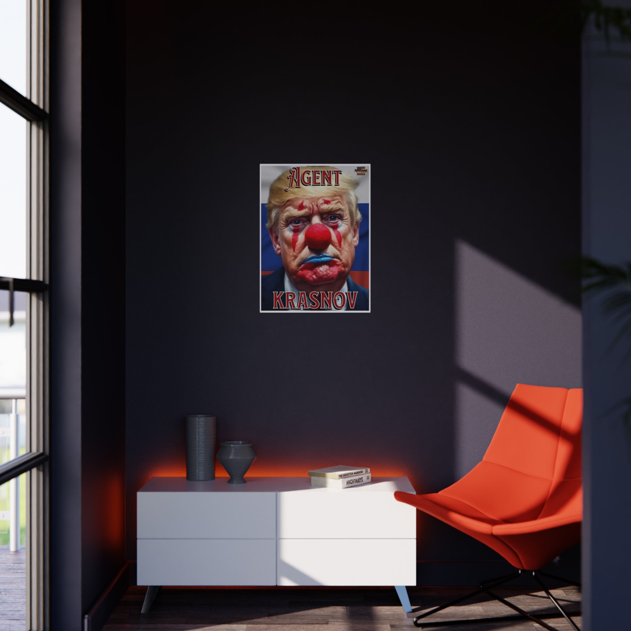 Agent Krasnov Protest Sign, Durable Foam Board Art, Framable for Home, Unique Decor, Wall Art, Civil Rights Awareness, Gift for Activists