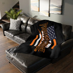 No Kings in the USA Protest-Themed 60" x 80" Velveteen Microfiber Blanket, Cozy, Soft Warmth for Activists, Great for Rallies, Home Decor, Gifting