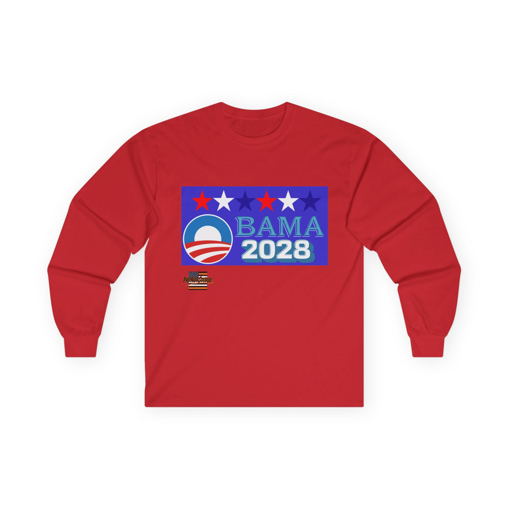 Obama 2028 Long Sleeve Cotton Gildan Tee