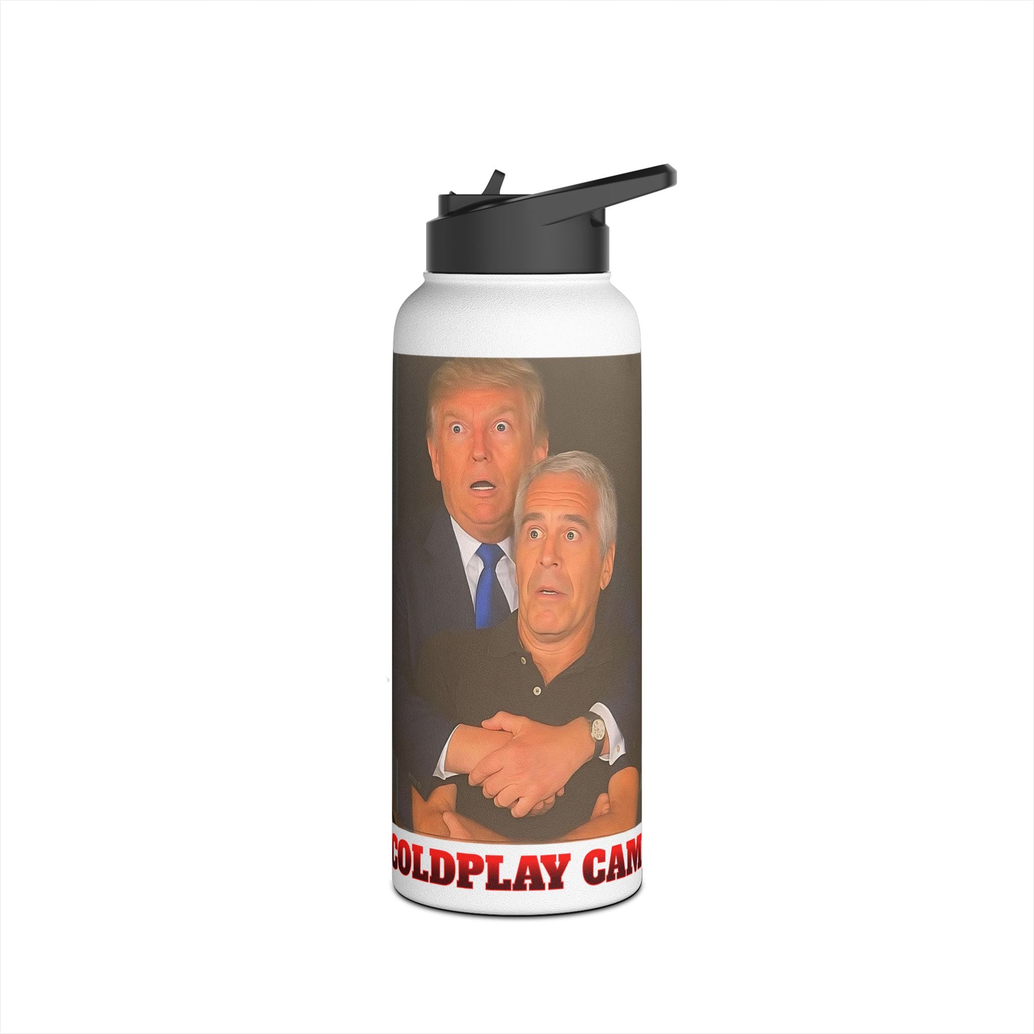 Trump Epstein Coldplay Cam Insulated  32 oz. Water Bottle, Perfect for Activists, Protests, Commuters, Gifts, and Daily Use