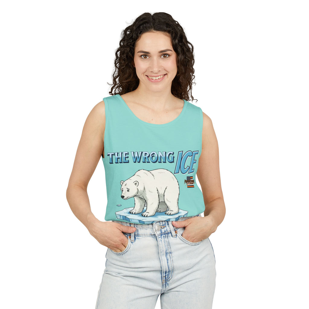 The Wrong ICE is Disappearing Unisex Cotton Tank Top
