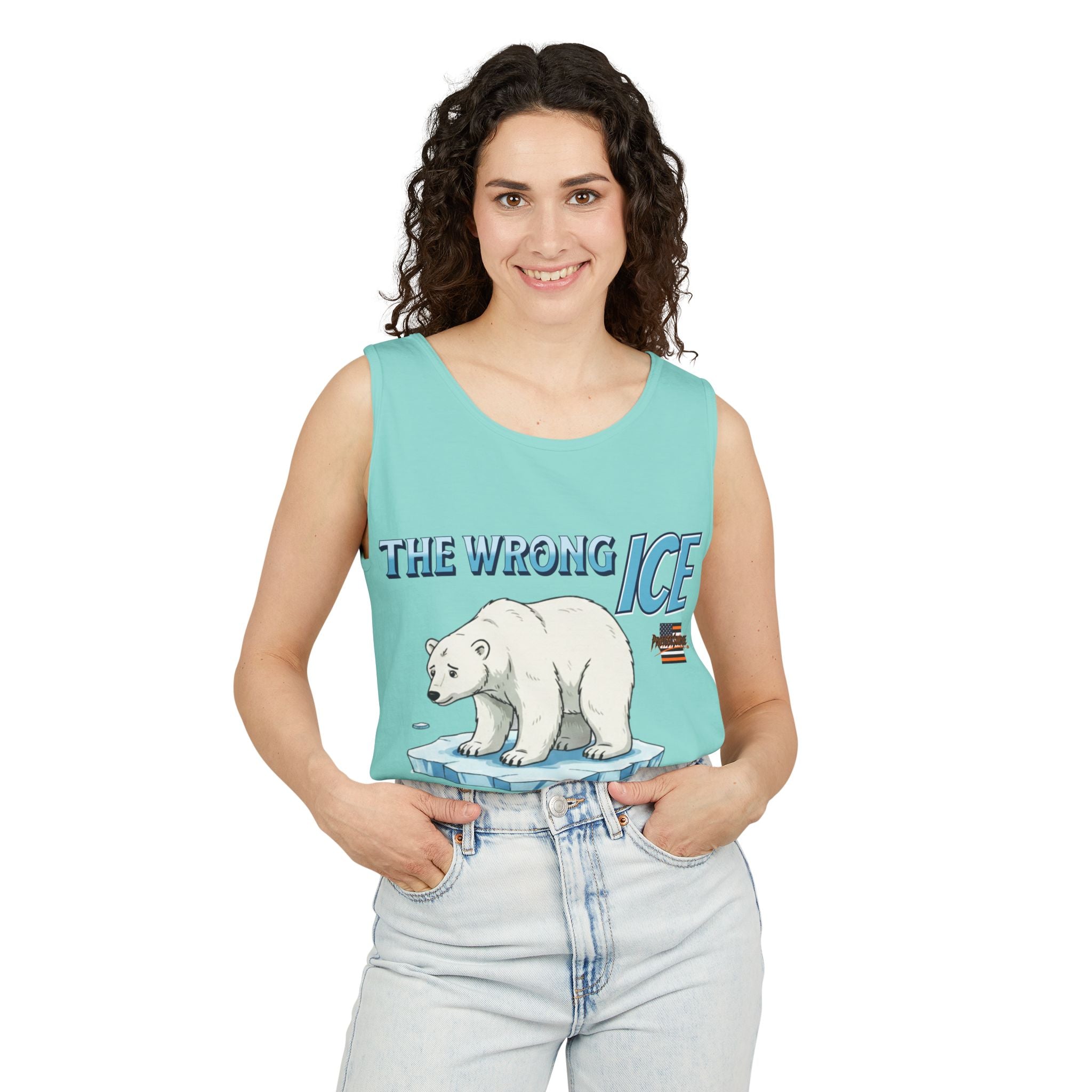 The Wrong ICE is Disappearing Unisex Cotton Tank Top