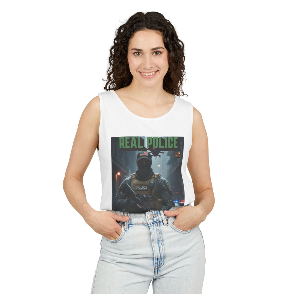 Real Police Don't Wear Masks Unisex Cotton Tank Top