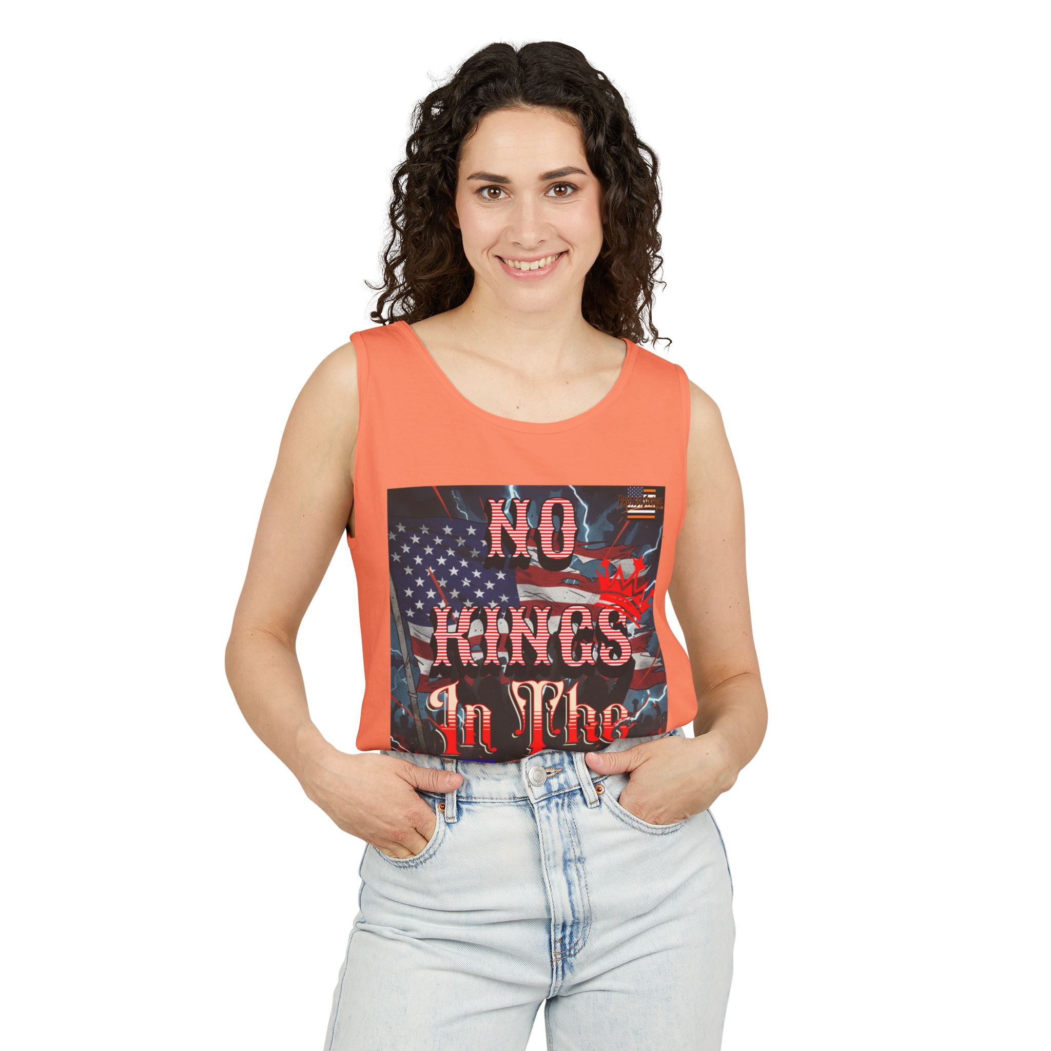 No Kings In The USA Unisex Cotton Tank Top