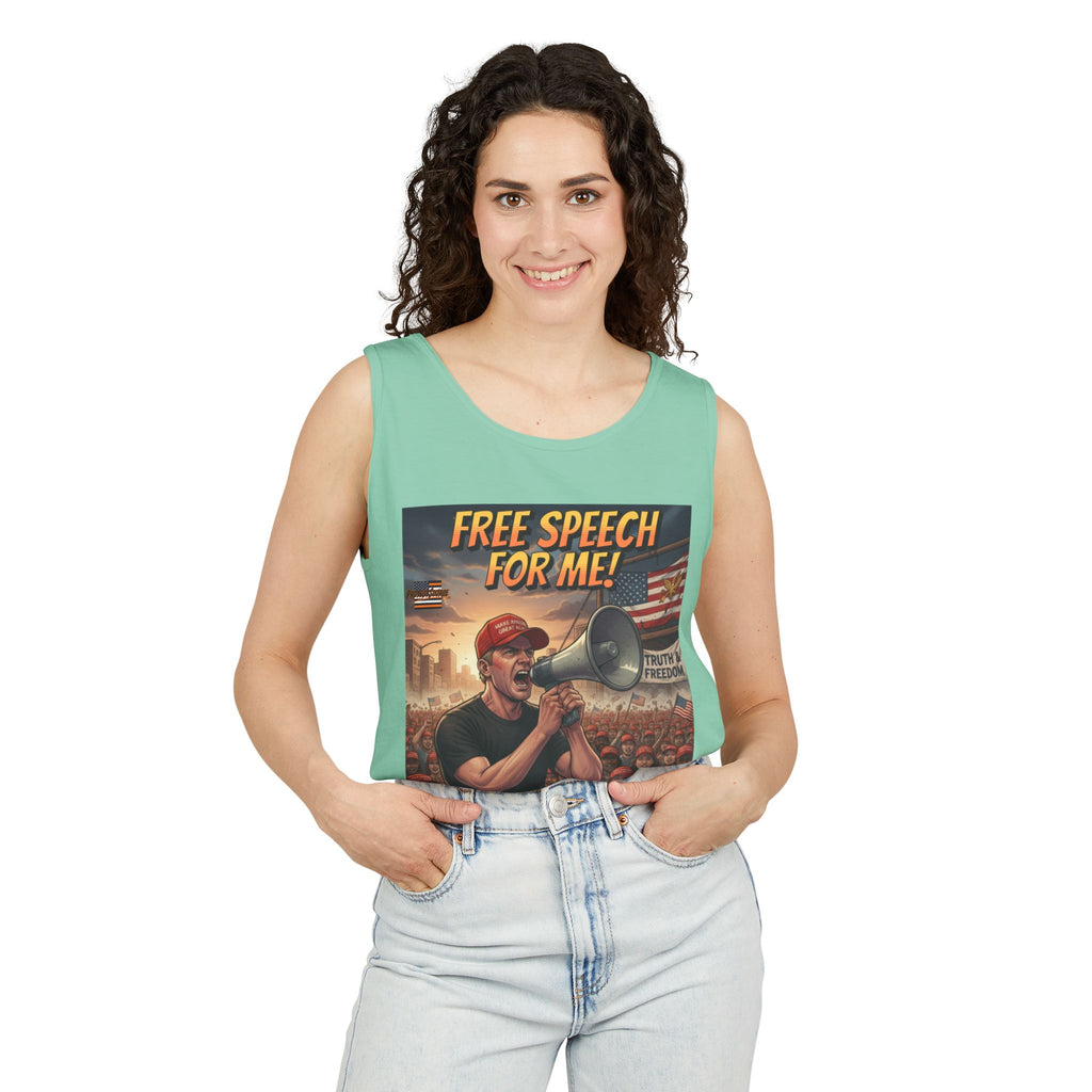 Free Speech For Me But Not For Thee Unisex Cotton Tank Top