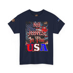 No Kings in the USA Unisex Heavy Cotton Gildan Tee, Casual Wear, Gift for Activists, Comfortable Protest Wear