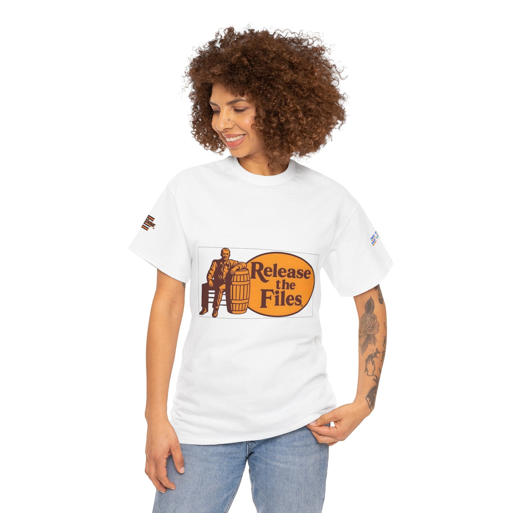 Release the Files Unisex Heavy Cotton Gildan Tee, Casual Wear, Gift for Activists, Comfortable Protest Wear