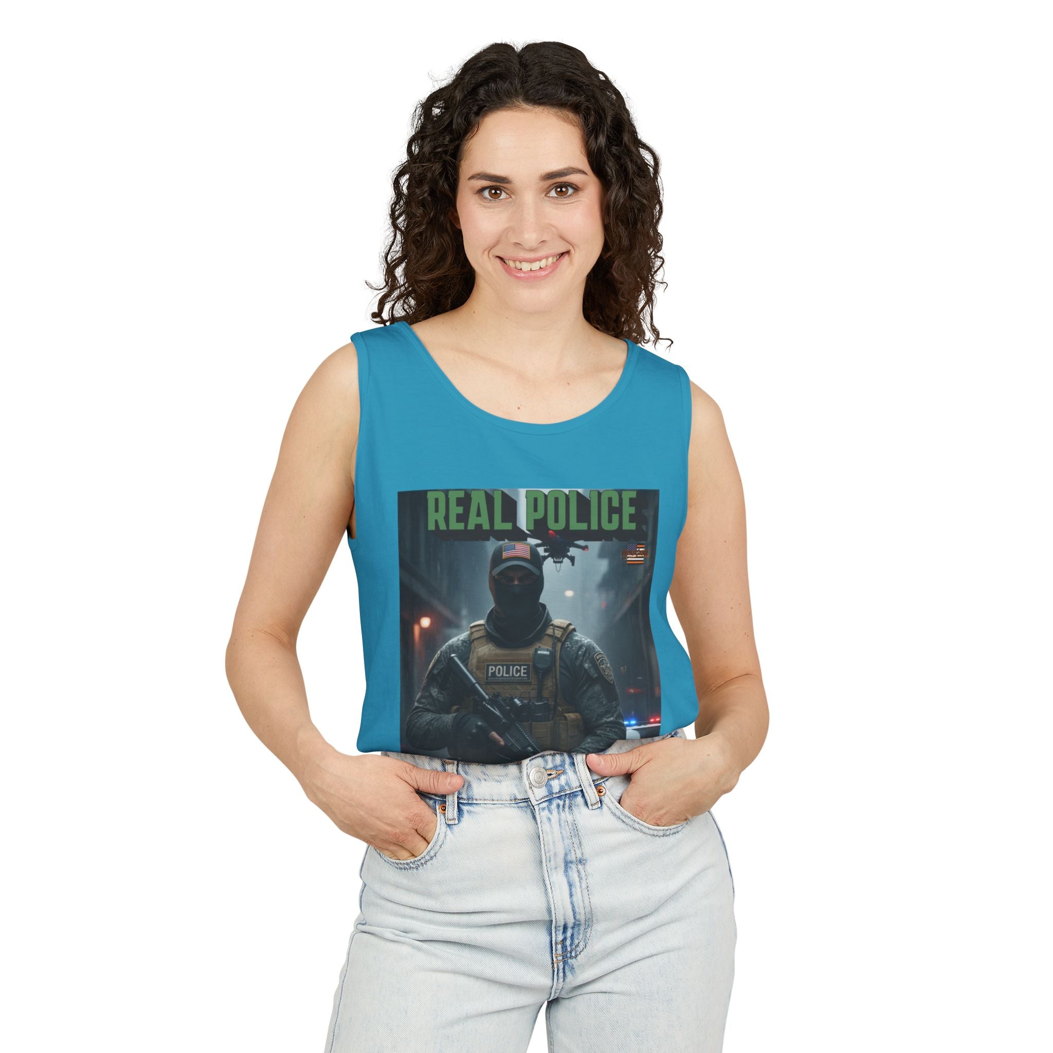 Real Police Don't Wear Masks Unisex Cotton Tank Top