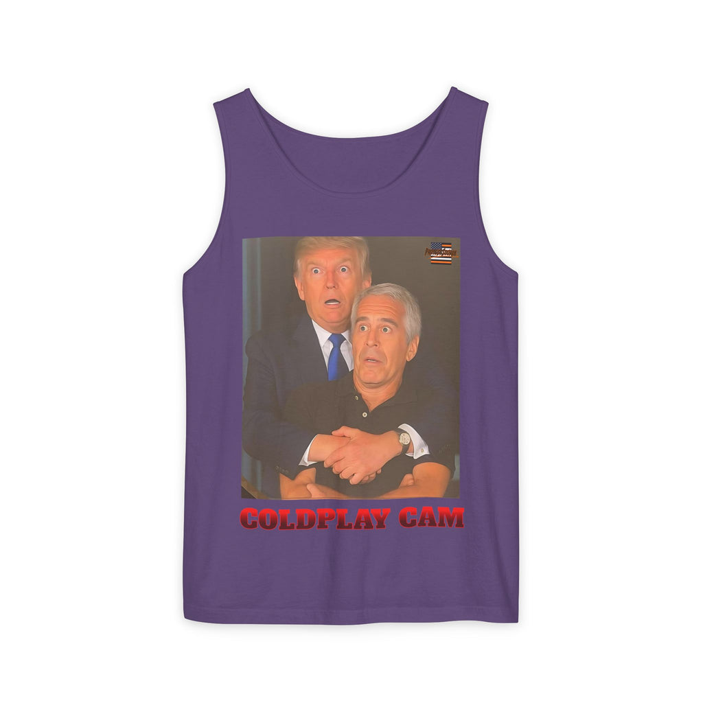 Trump and Epstein Coldplay Cam Unisex Cotton Tank Top