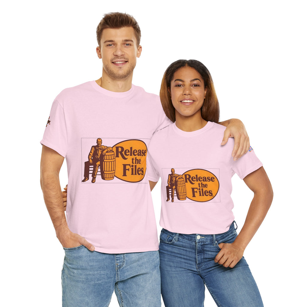 Release the Files Unisex Heavy Cotton Gildan Tee, Casual Wear, Gift for Activists, Comfortable Protest Wear