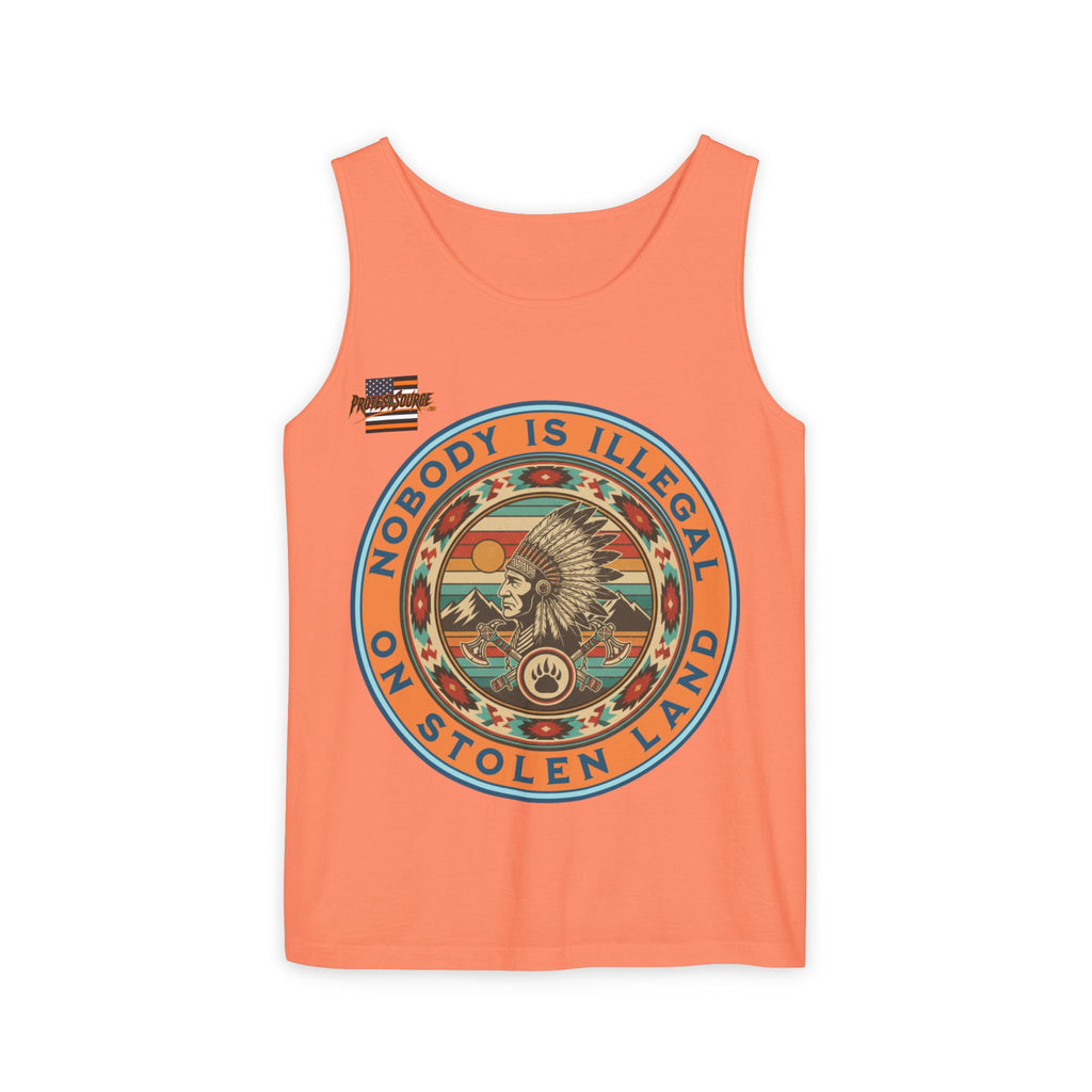 Nobody is Illegal on Stolen Land Unisex Cotton Tank Top