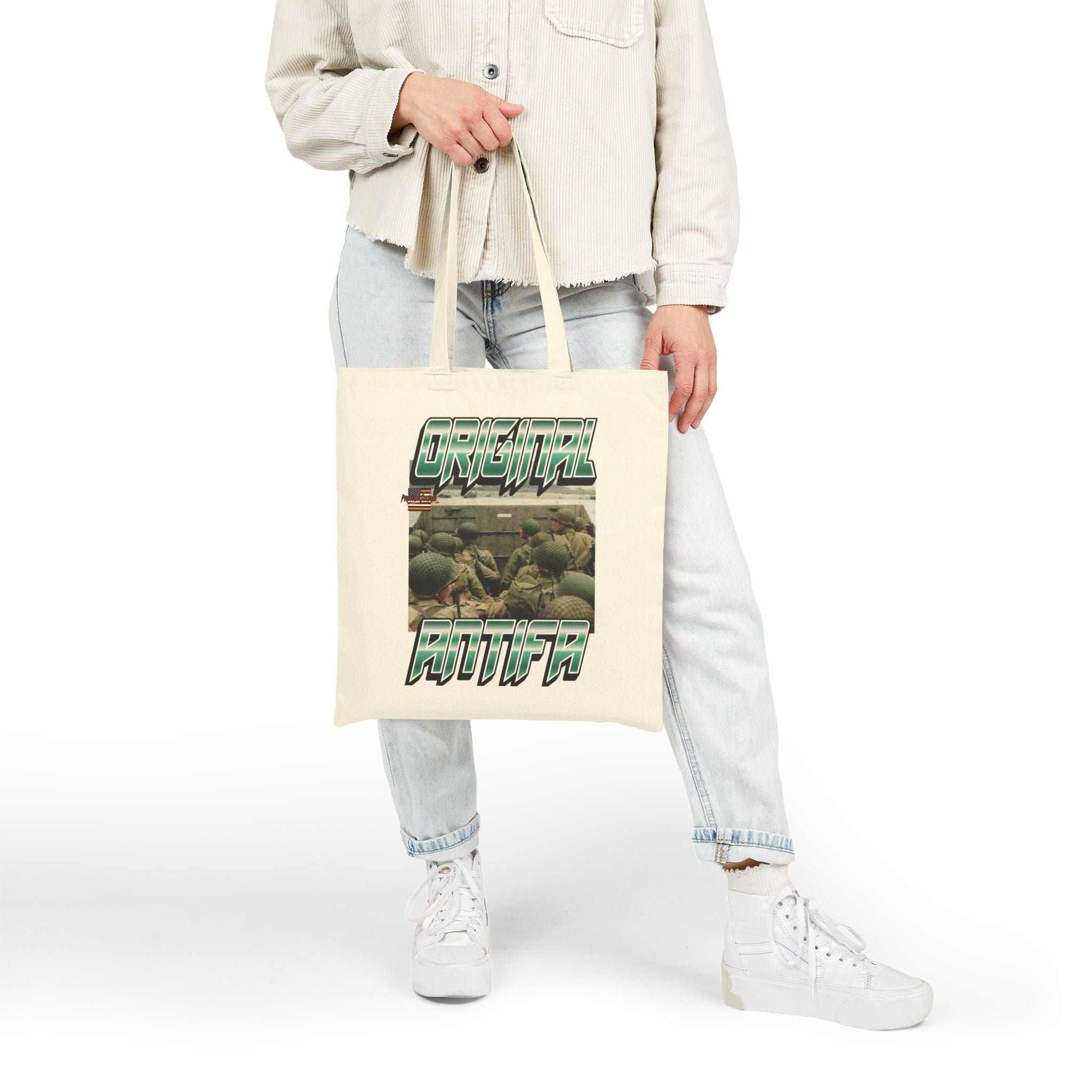 Original Antifa Cotton Canvas Tote Bag