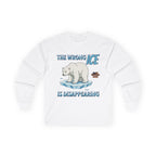 The Wrong ICE is Disappearing Long Sleeve Cotton Gildan Tee