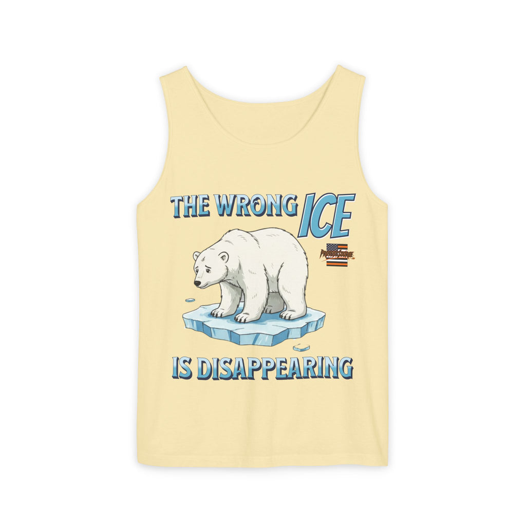 The Wrong ICE is Disappearing Unisex Cotton Tank Top
