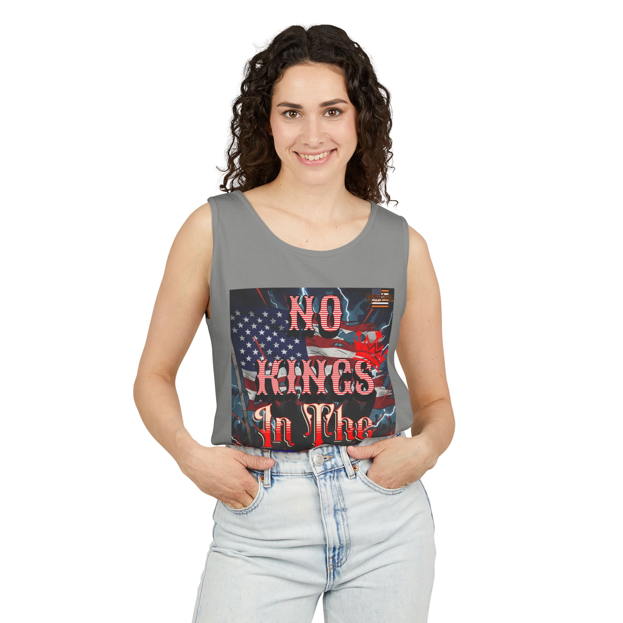 No Kings In The USA Unisex Cotton Tank Top