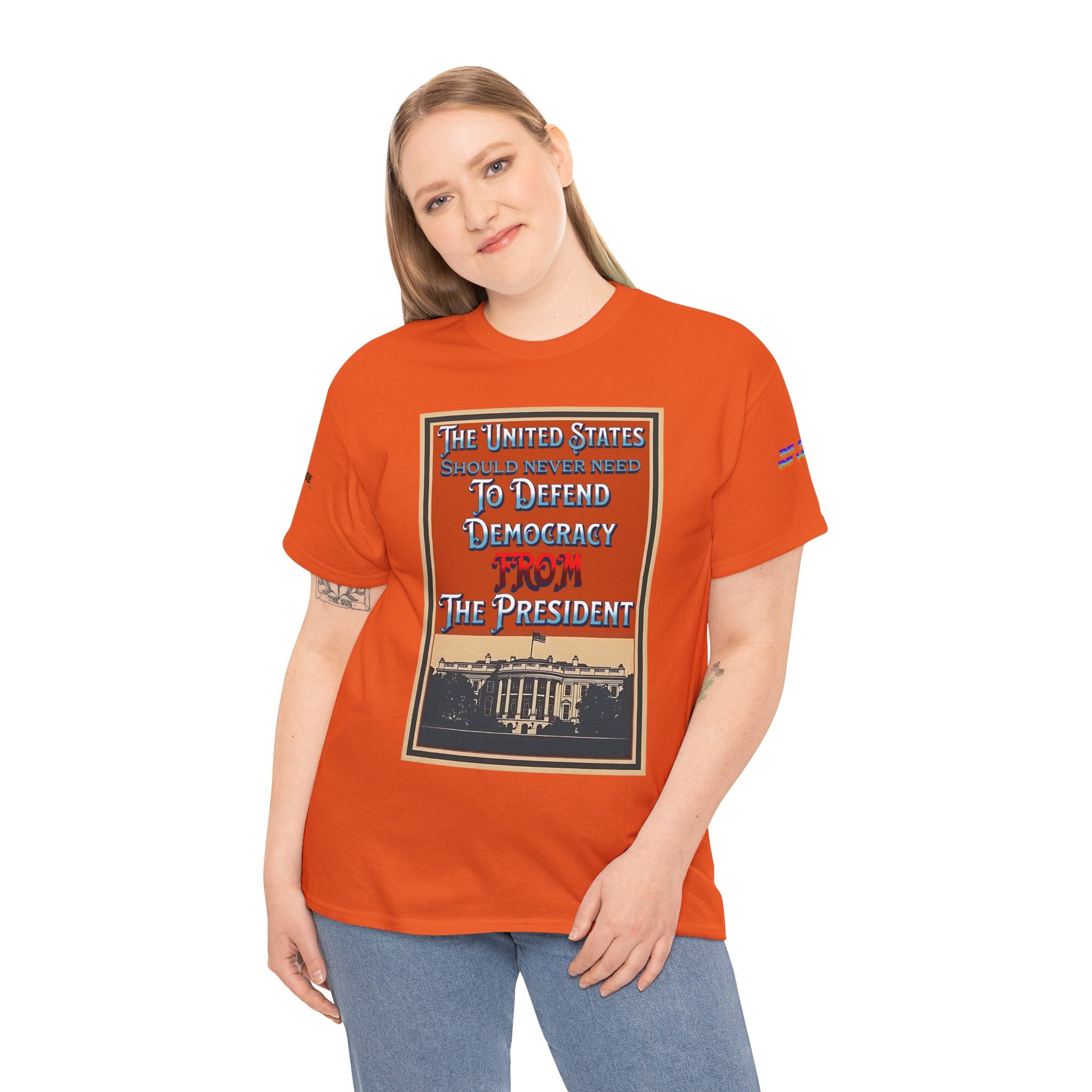 Defending Democracy Unisex Heavy Cotton Gildan Tee