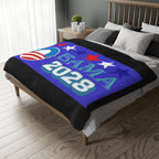 Obama 2028 60" X 80" Velveteen Microfiber Blanket
