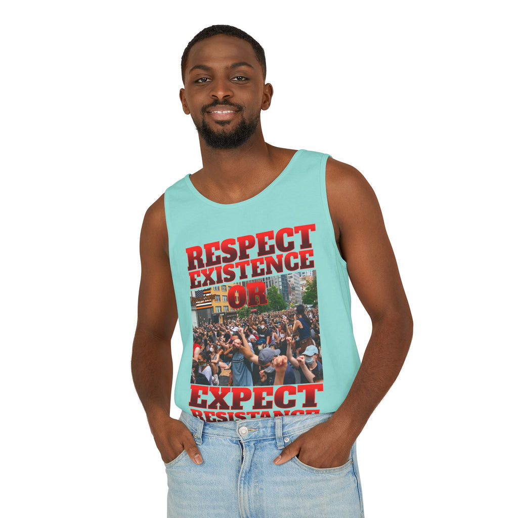 Respect Existence or Expect Resistance Unisex Cotton Tank Top
