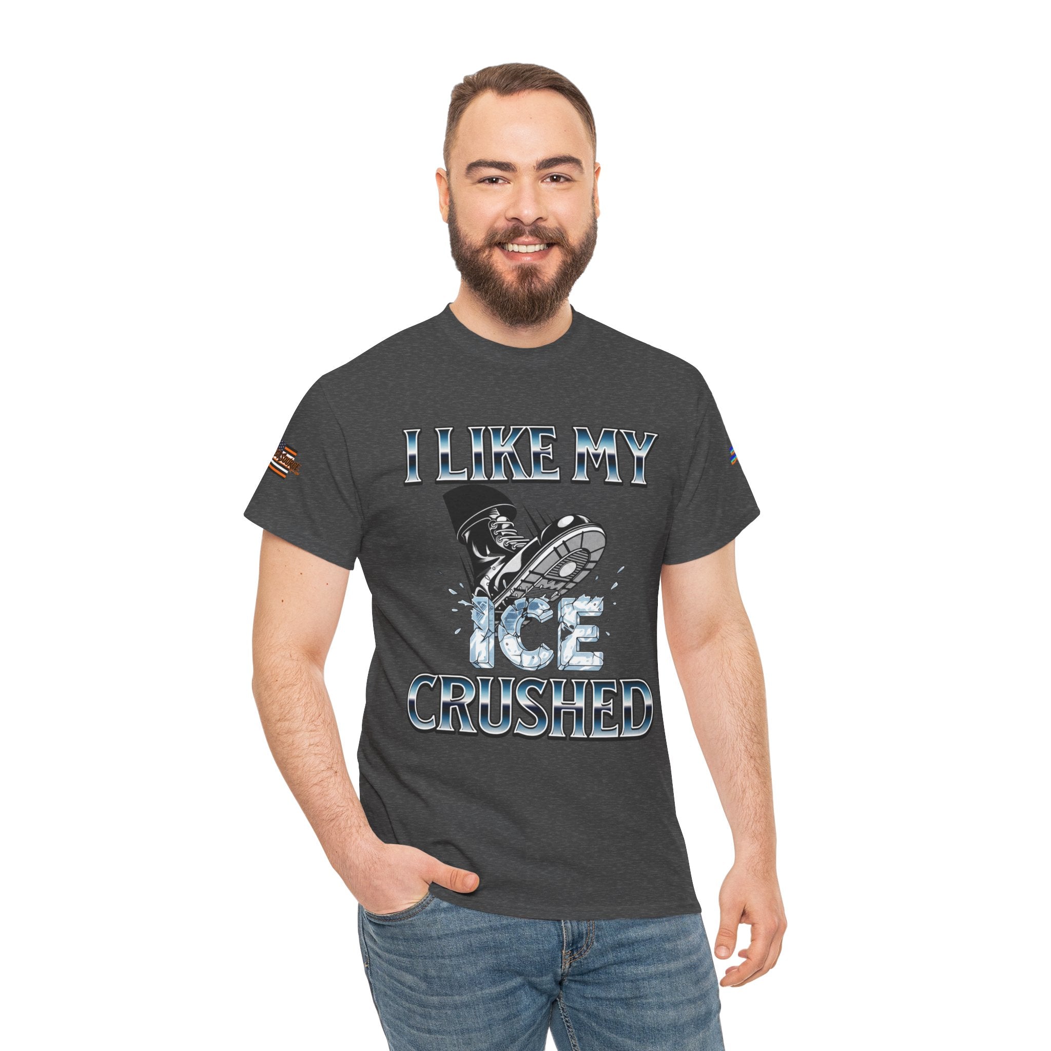 I Like My ICE Crushed Unisex Heavy Cotton Gildan Tee, Casual Wear, Gift for Activists, Comfortable Protest Wear