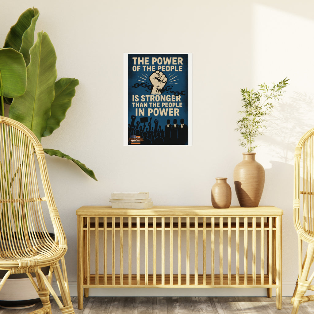 The Power of the People 18"X24" Durable Foam Board Protest Sign