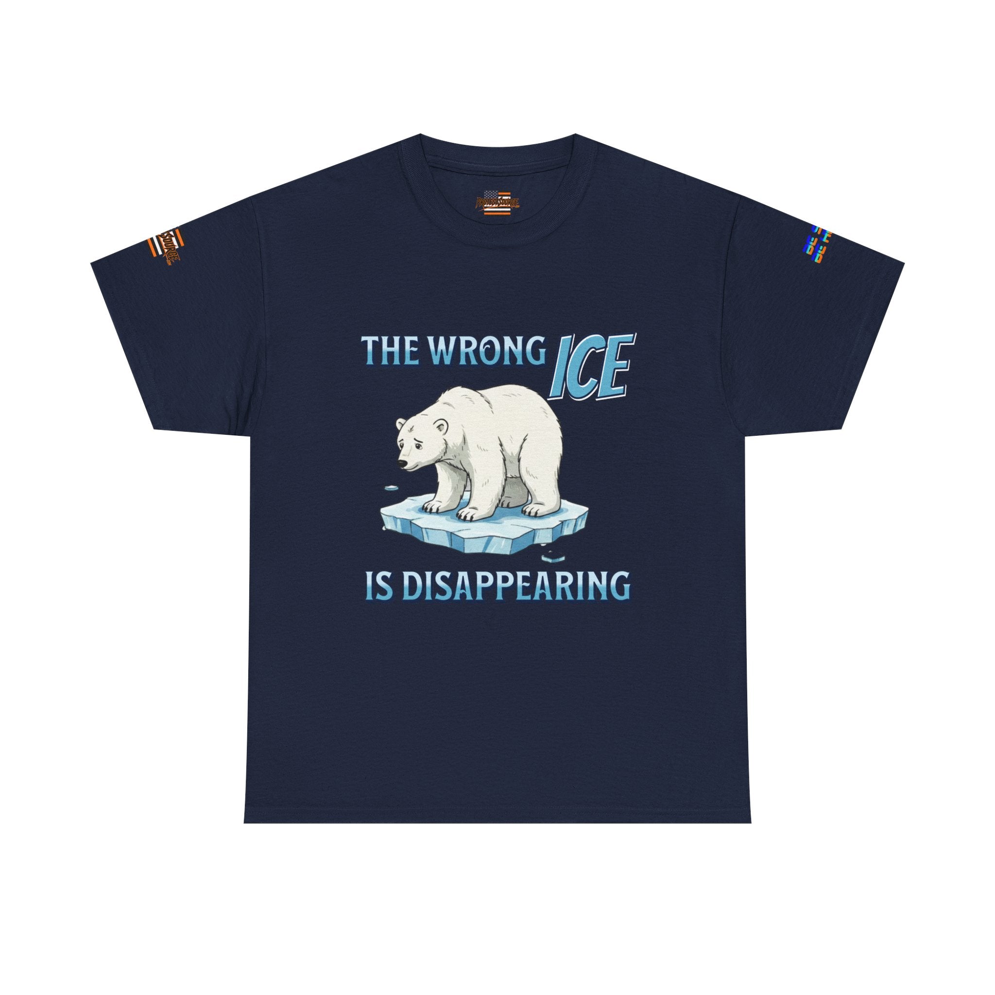 The Wrong ICE is Disappearing Unisex Heavy Cotton Gildan Tee, Casual Wear, Gift for Activists, Comfortable Protest Wear