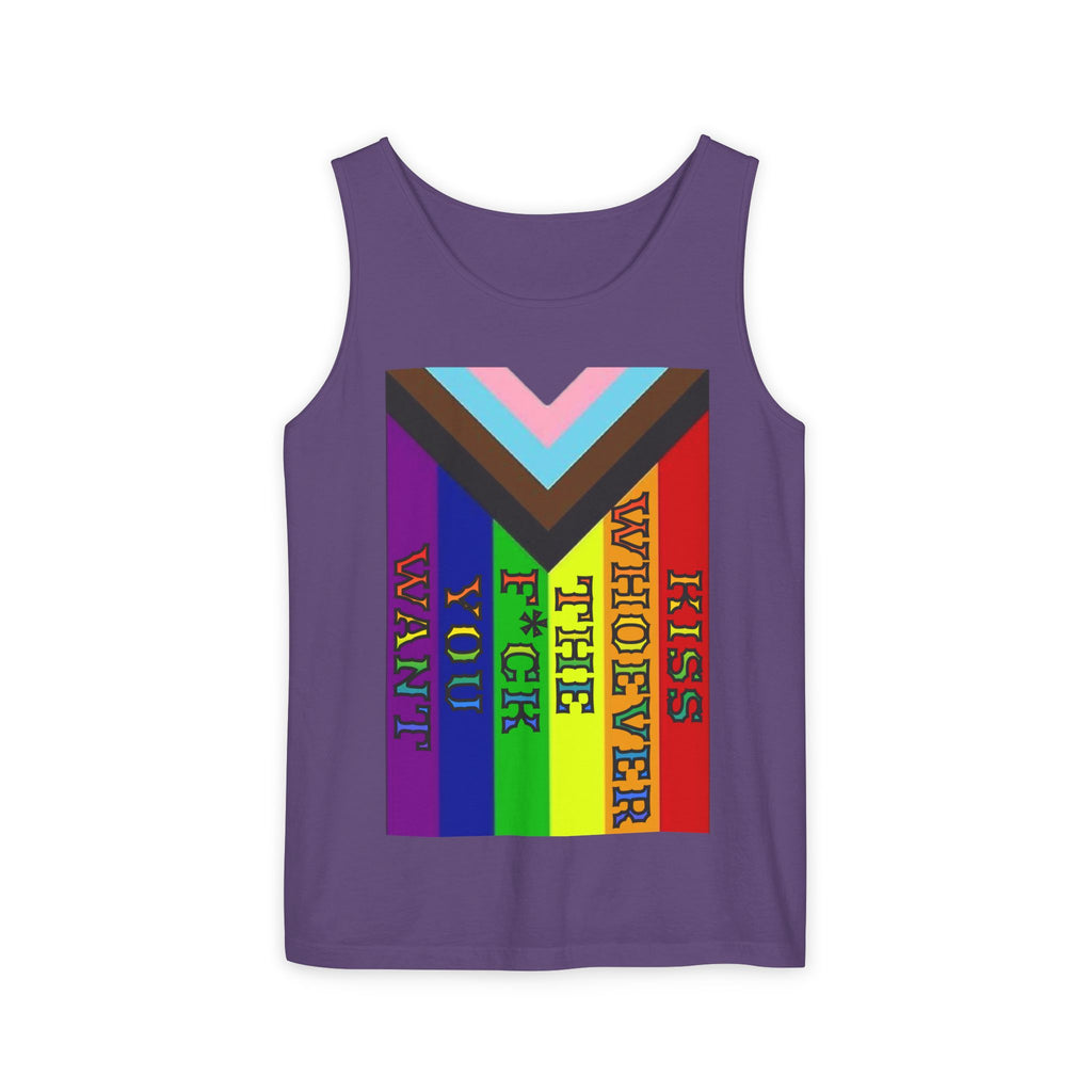 Kiss Whoever The F*ck You Want Unisex Cotton Tank Top