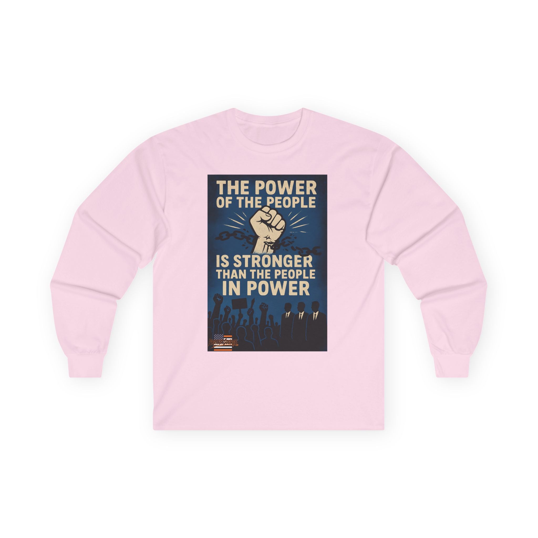 The Power of the People Long Sleeve Cotton Gildan Tee