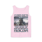 Closed Due to the Rise of Fascism Unisex Cotton Tank Top