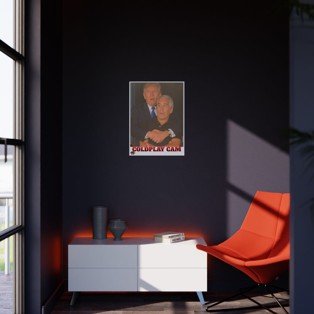 Trump and Epstein Coldplay Cam 18" X 24" Durable Foam Board Protest Sign