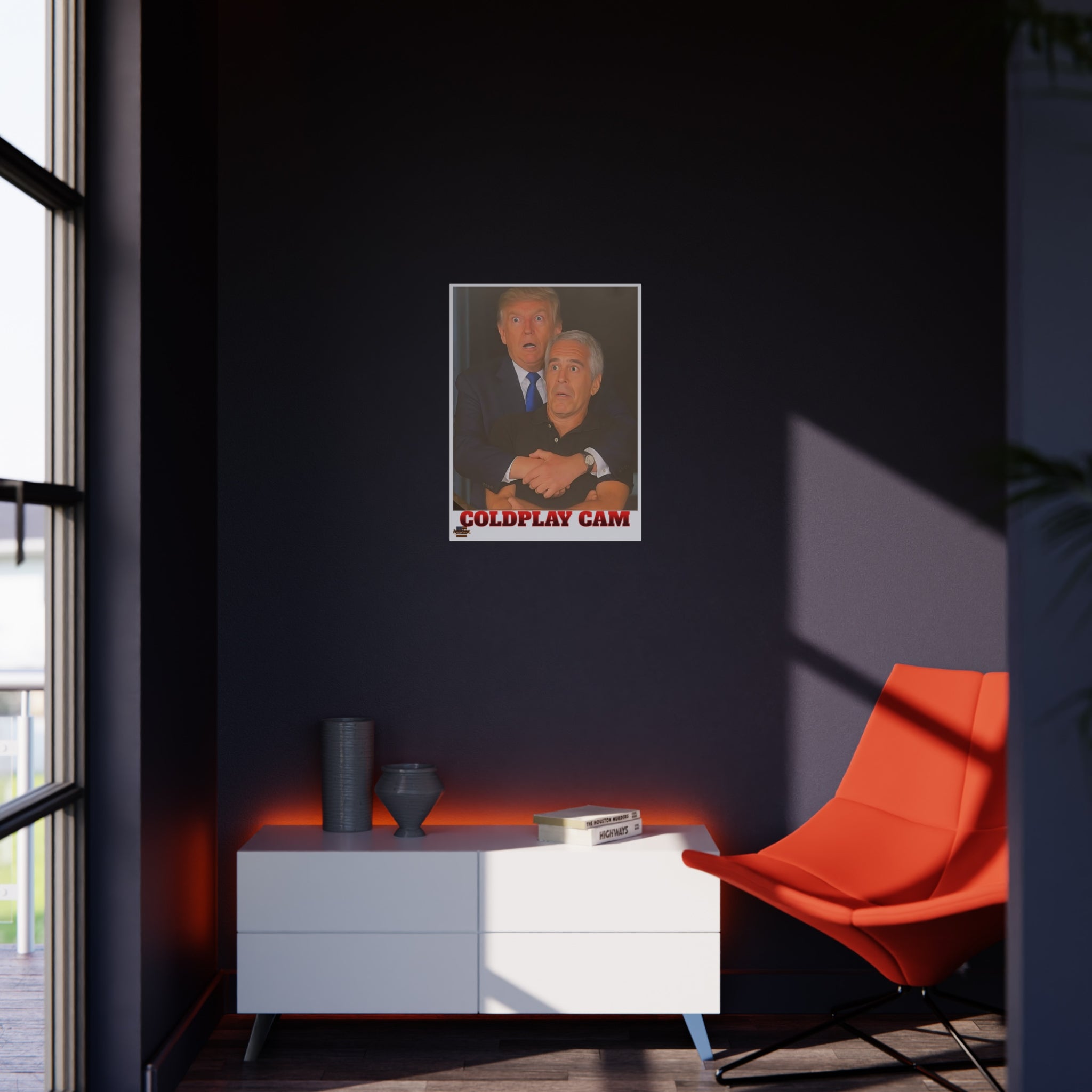 Trump and Epstein Coldplay Cam 18" X 24" Durable Foam Board Protest Sign