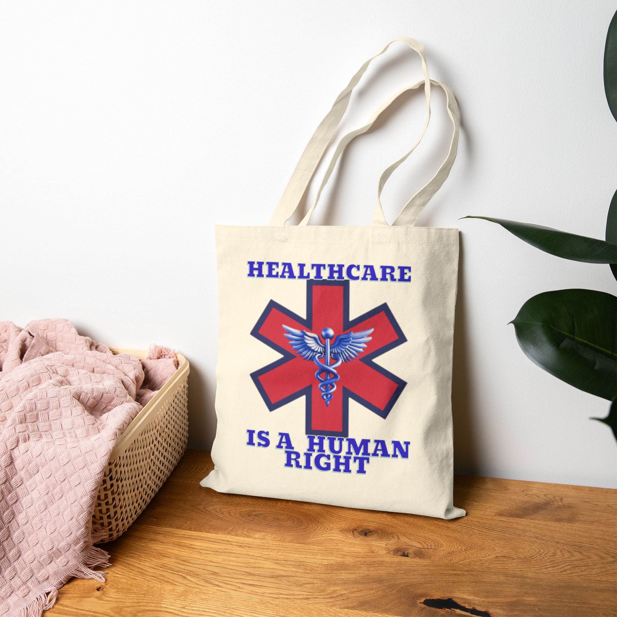 Healthcare is a Human Right Cotton Canvas Tote Bag