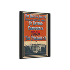 Defending Democracy 16"X20" Aluminum Metal Protest Sign