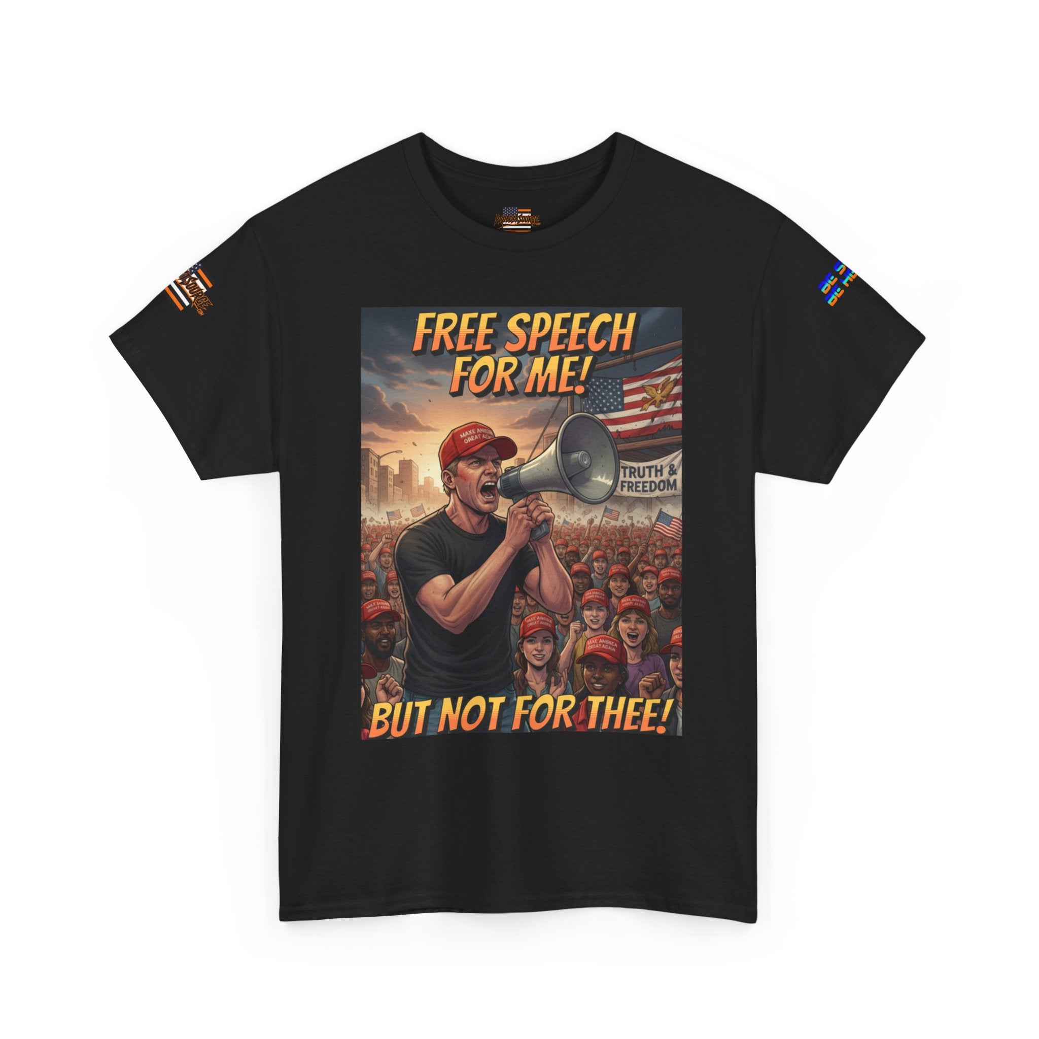 Free Speech for Me, But Not for Thee Unisex Heavy Cotton Gildan Tee