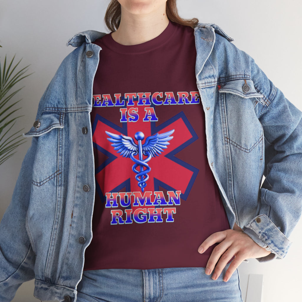 Healthcare is a Human Right Unisex Heavy Cotton Gildan Tee