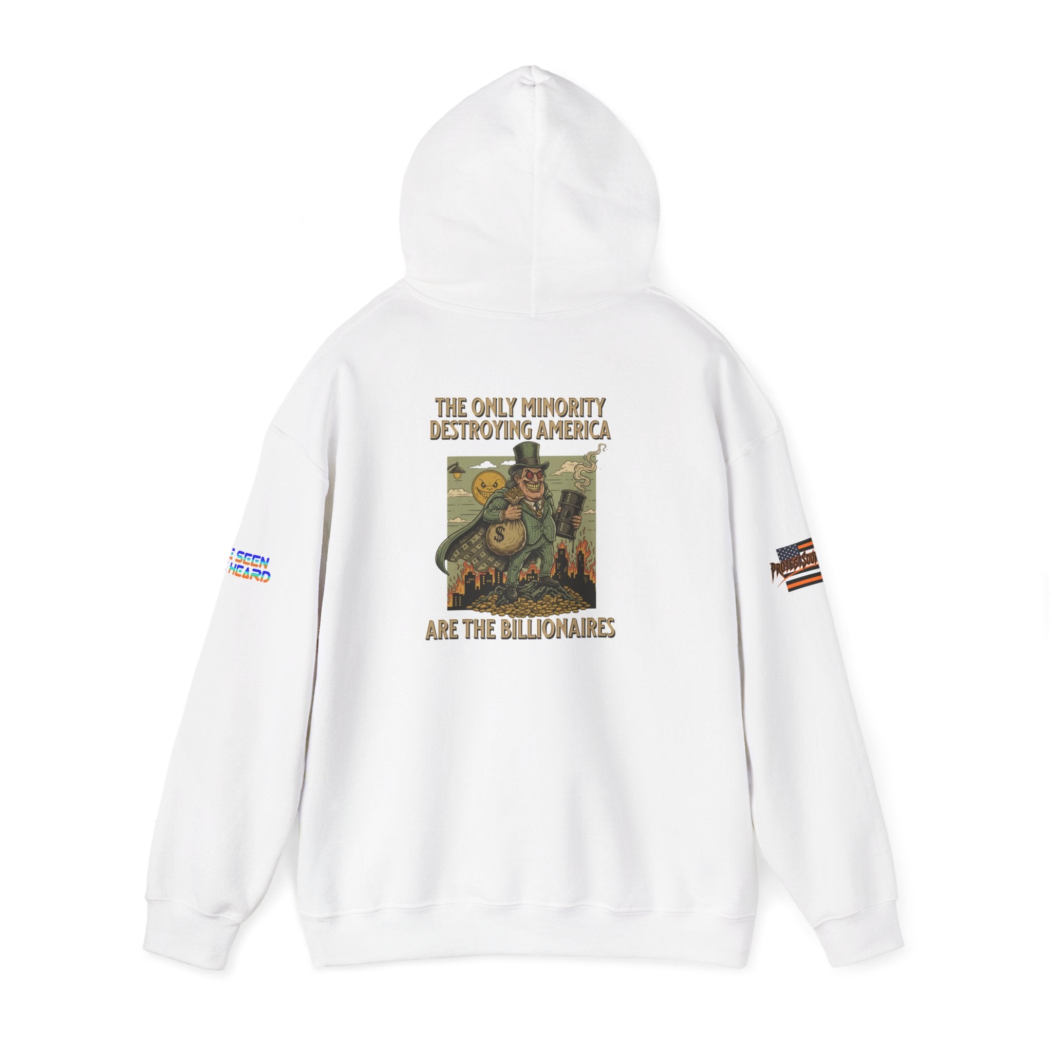 The Only Minority Destroying America Unisex Heavy Blend Gildan Hoodie Sweatshirt, Casual Wear, Gift for Activists, Comfortable Protest Wear
