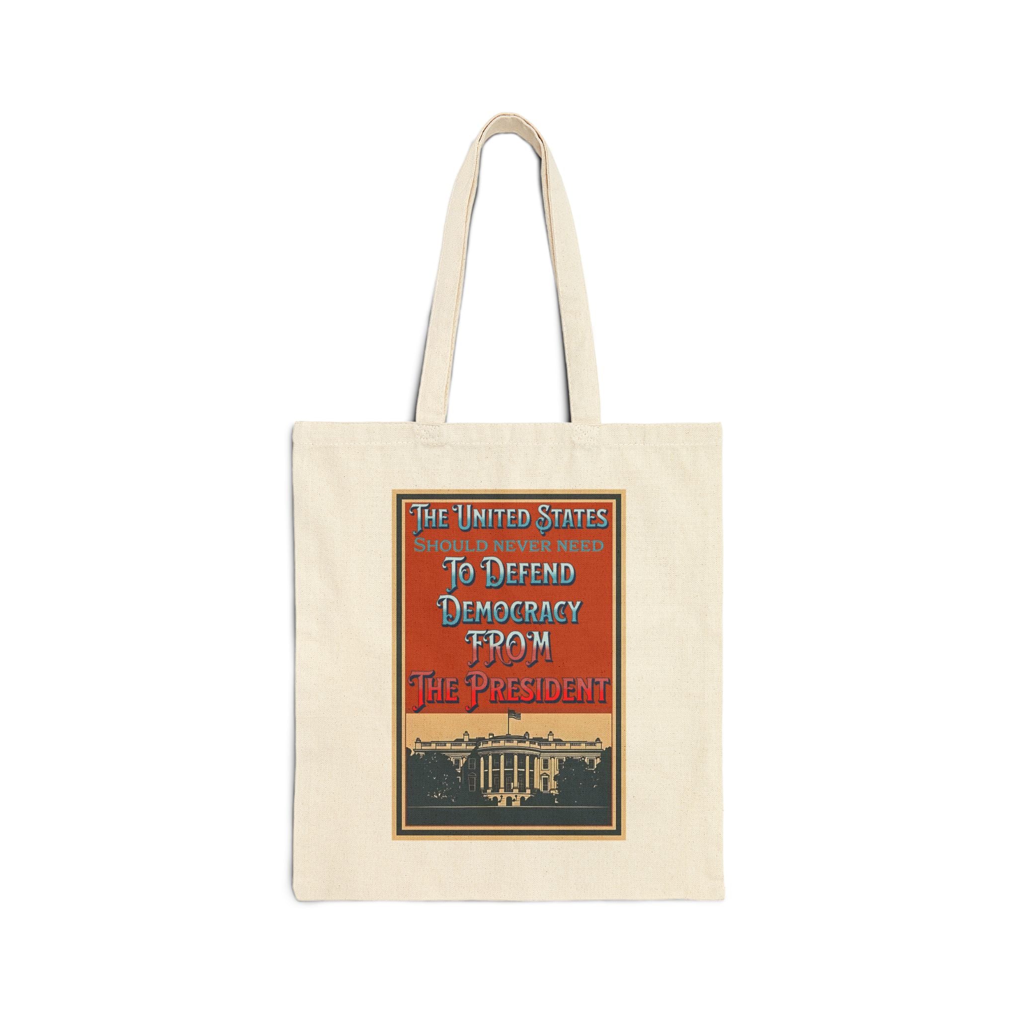 Defending Democracy Cotton Canvas Tote Bag