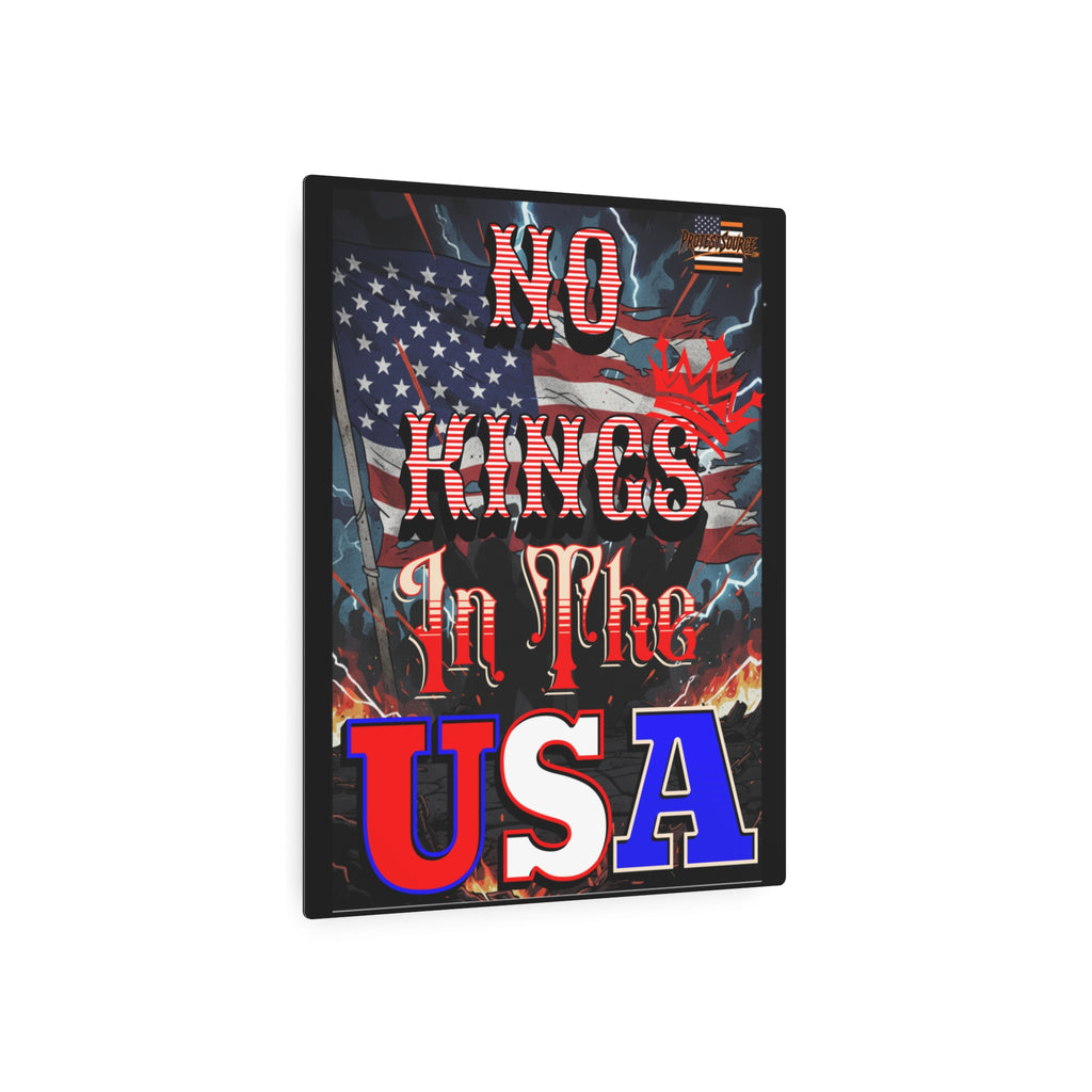No Kings in the USA 16"X20" Aluminum Metal Protest Sign