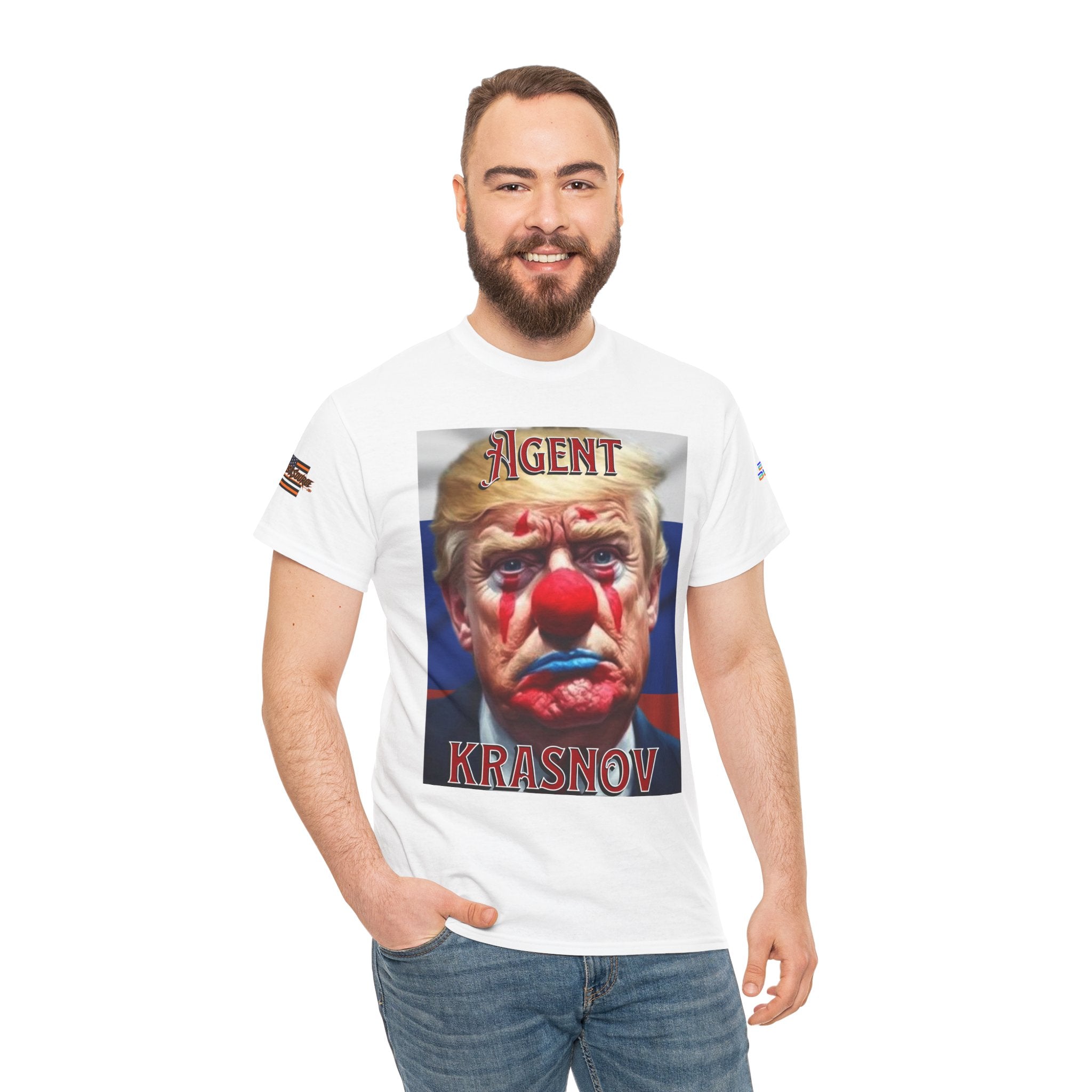 Agent Krasnov Unisex Heavy Cotton Gildan Tee, Casual Wear, Gift for Activists, Comfortable Protest Wear