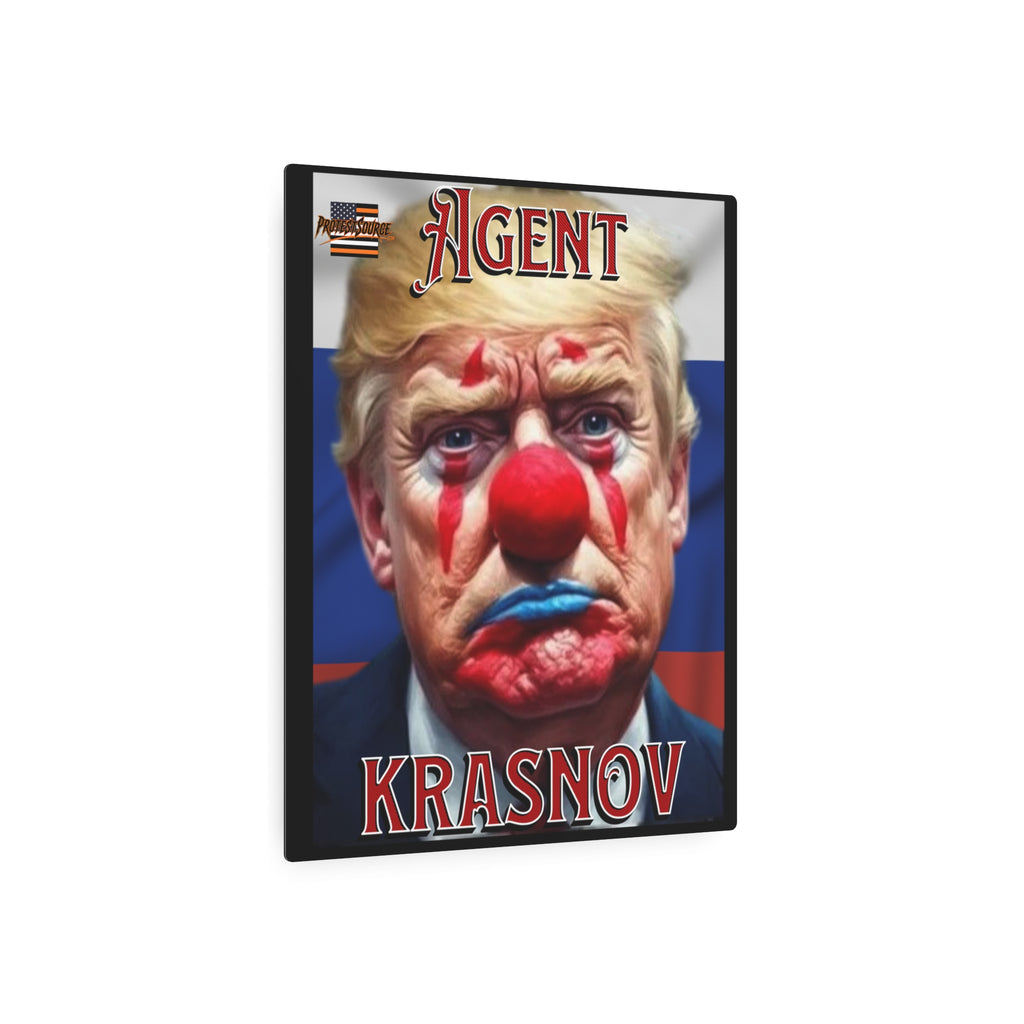 Agent Krasnov 16"X20" Aluminum Metal Protest Sign