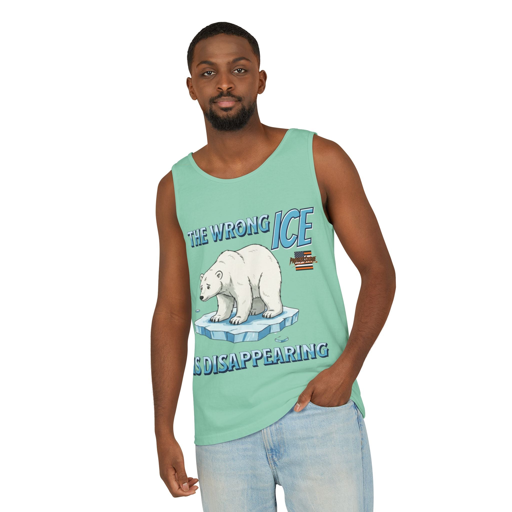 The Wrong ICE is Disappearing Unisex Cotton Tank Top