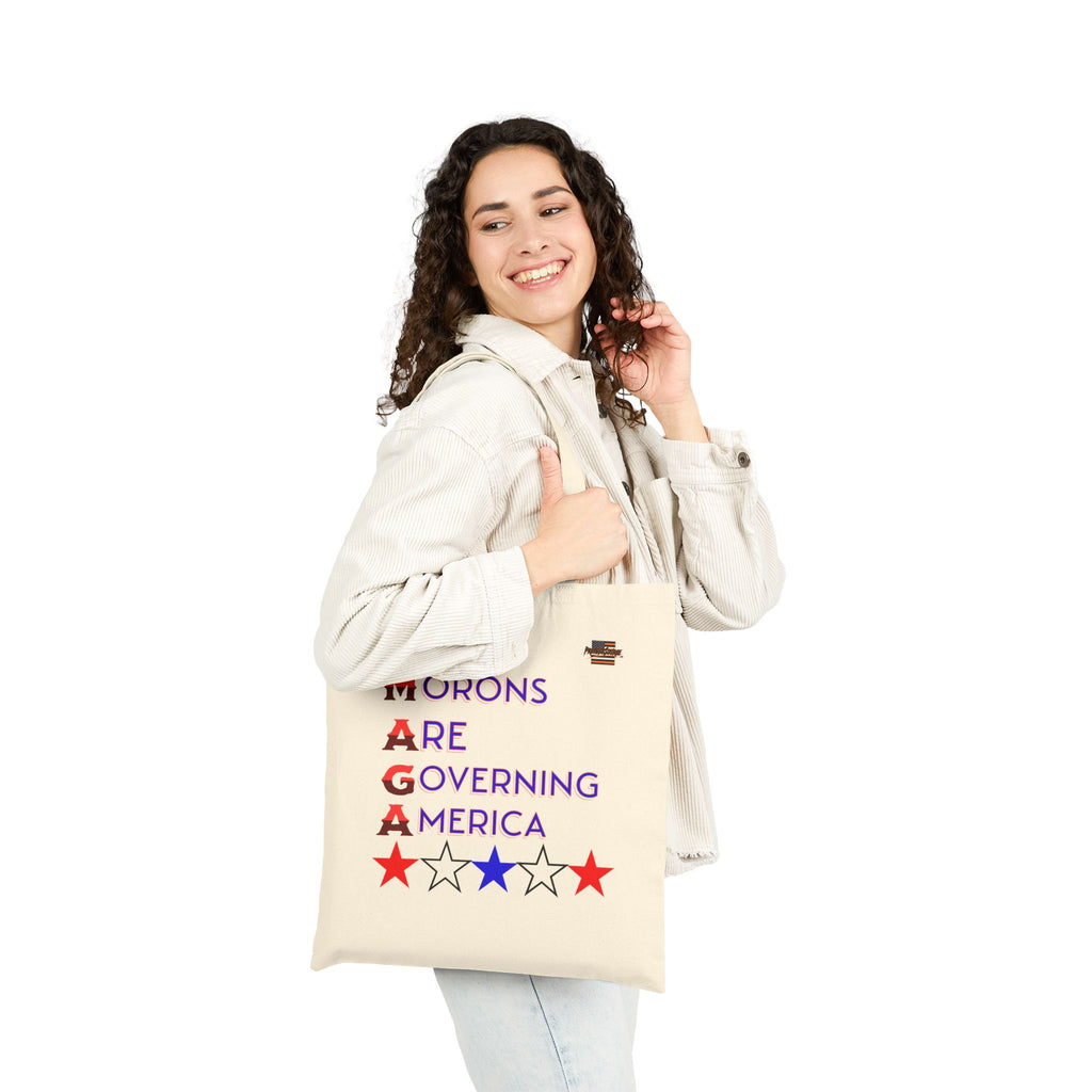 Morons Are Governing America Cotton Canvas Tote Bag
