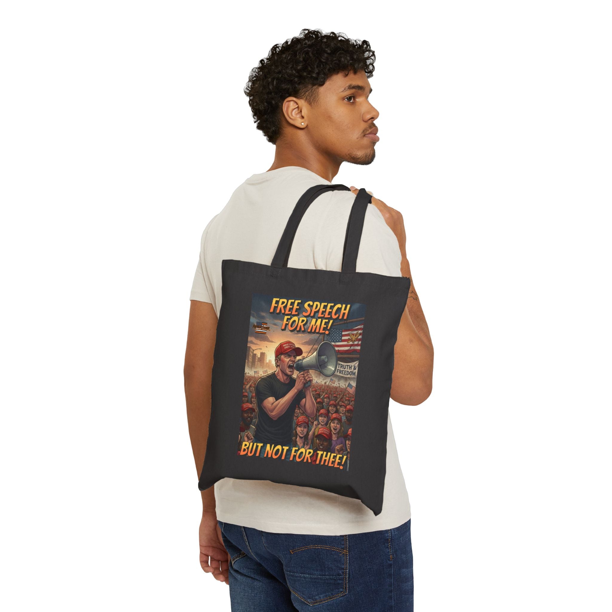 Free Speech For Me But Not For Thee Cotton Canvas Tote Bag