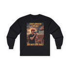 Free Speech For Me But Not For Thee Long Sleeve Cotton Gildan Tee