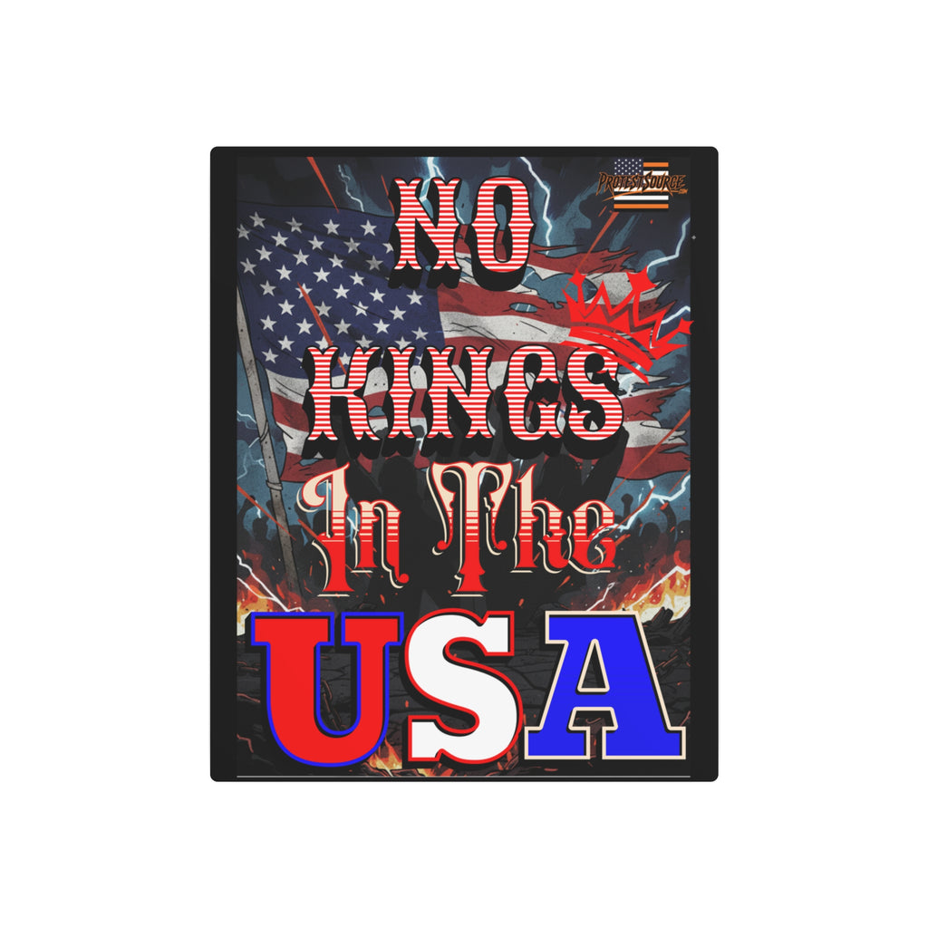 No Kings in the USA 16"X20" Aluminum Metal Protest Sign
