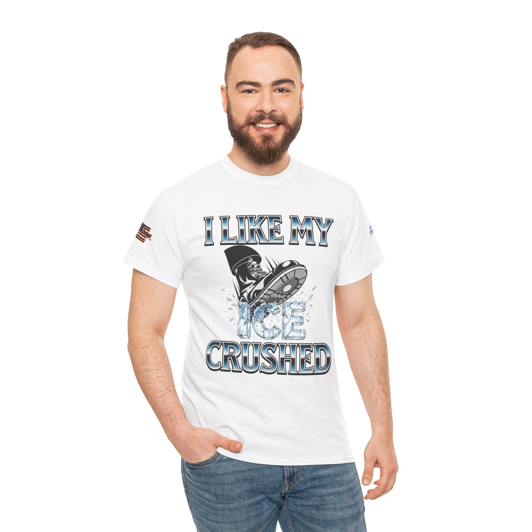 I Like My ICE Crushed Unisex Heavy Cotton Gildan Tee, Casual Wear, Gift for Activists, Comfortable Protest Wear