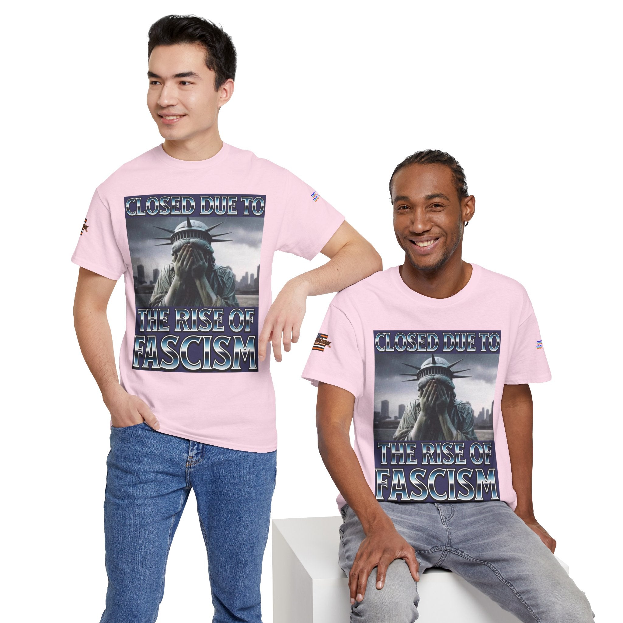 Closed Due To the Rise of Fascism Unisex Heavy Cotton Gildan Tee