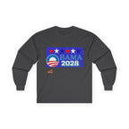 Obama 2028 Long Sleeve Cotton Gildan Tee