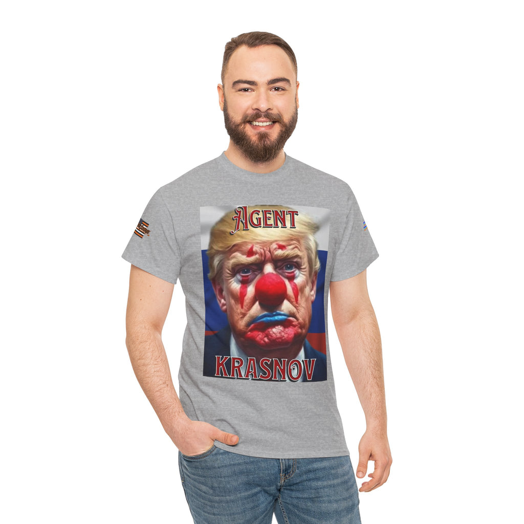 Agent Krasnov Unisex Heavy Cotton Gildan Tee, Casual Wear, Gift for Activists, Comfortable Protest Wear