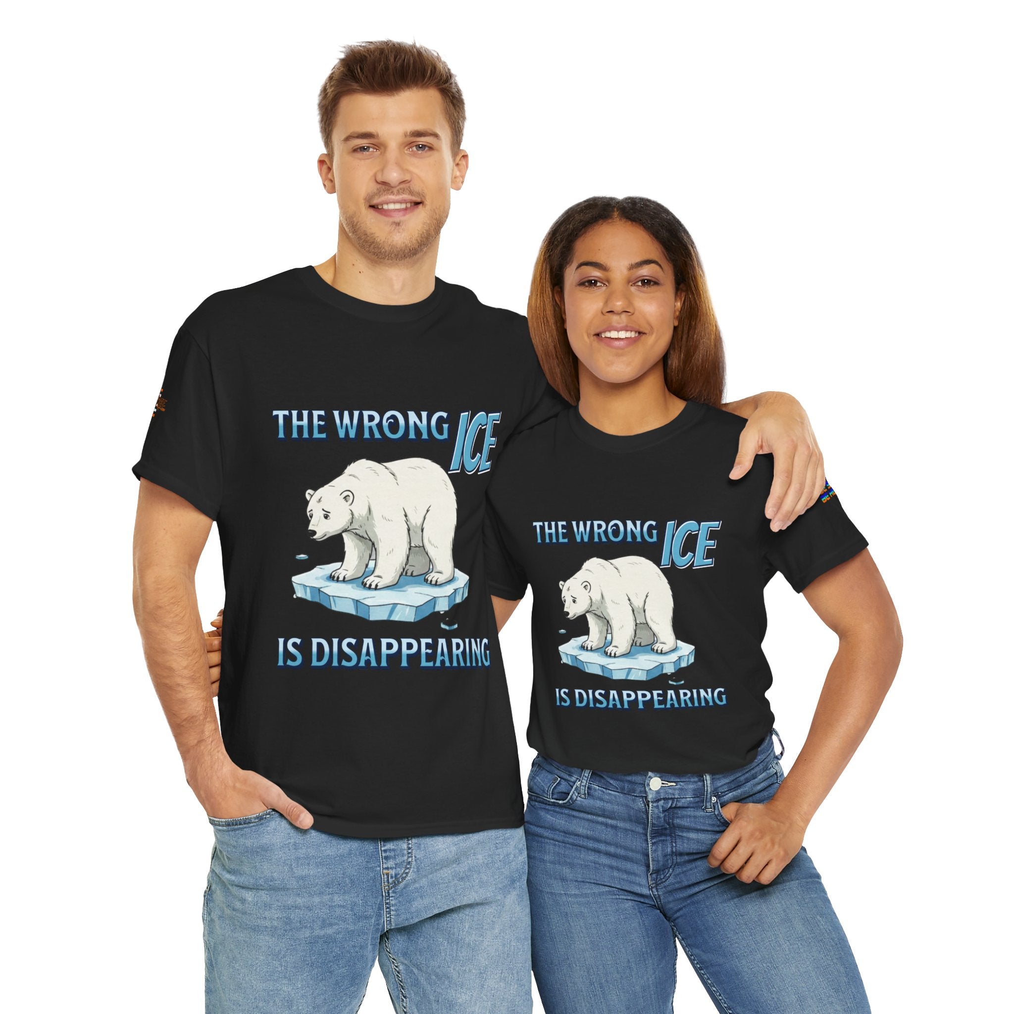 The Wrong ICE is Disappearing Unisex Heavy Cotton Gildan Tee, Casual Wear, Gift for Activists, Comfortable Protest Wear
